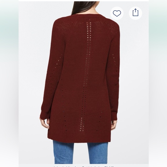 Love Ellie Anna Pointelle Detail Cardigan Sweater - Picture 3 of 10